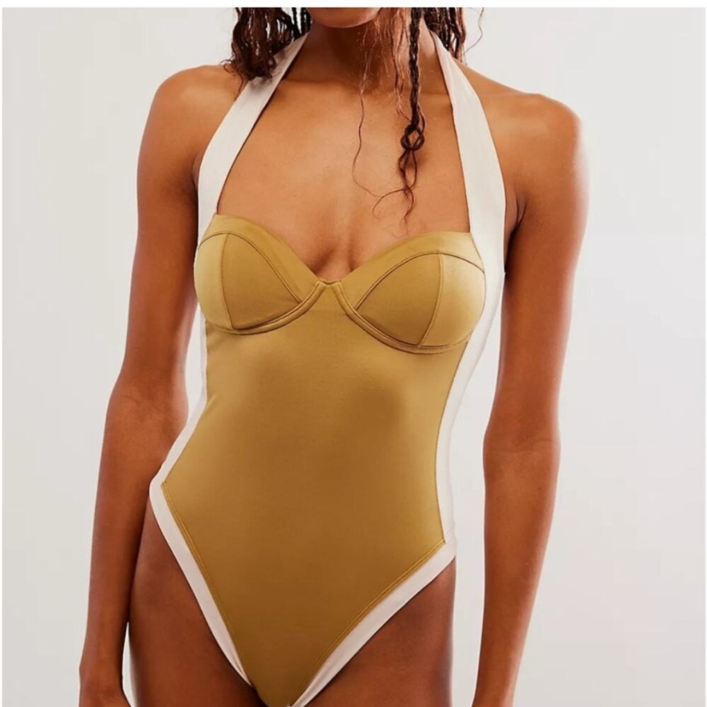NWT We Are Hah × Free People Pull It Thru One-Piece Swimsuit/ Bodysuit